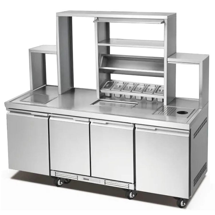 冰立方多功能奶茶柜 WF18-D 商用冷冻奶茶柜 1.8米直冷冷冻工作台 奶茶店多功能操作台