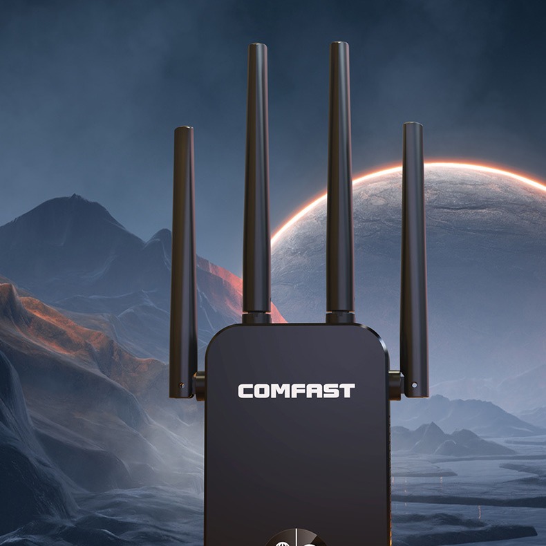 COMFAST双频千兆WiFi信号扩大器增强器加强放大器路由器无线中继扩展器电视家用AP转有线