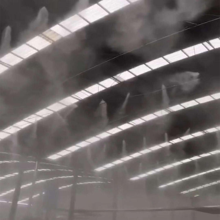 鹏宣 全自动工地围挡喷淋系统 4千瓦 围墙沙场降尘造雾机 厂房车间降温喷雾设备