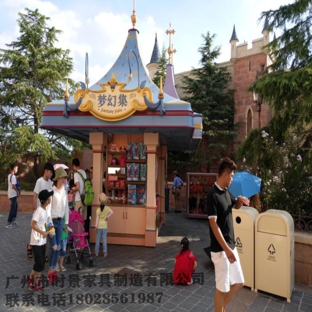 广州时景家具SG 制作小吃移动餐车 户外各种风格售卖亭  流动美食餐车