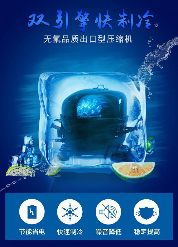 爱雪QB-04LX2型商用冰柜   绵阳    双机双冷直冷铜管四门冷柜/冰箱 价格示例图5