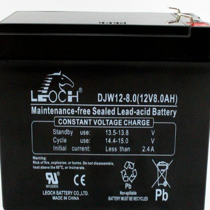 理士免维护铅酸蓄电池，DJW12V8.0AH/图片 参数 尺寸 详情，