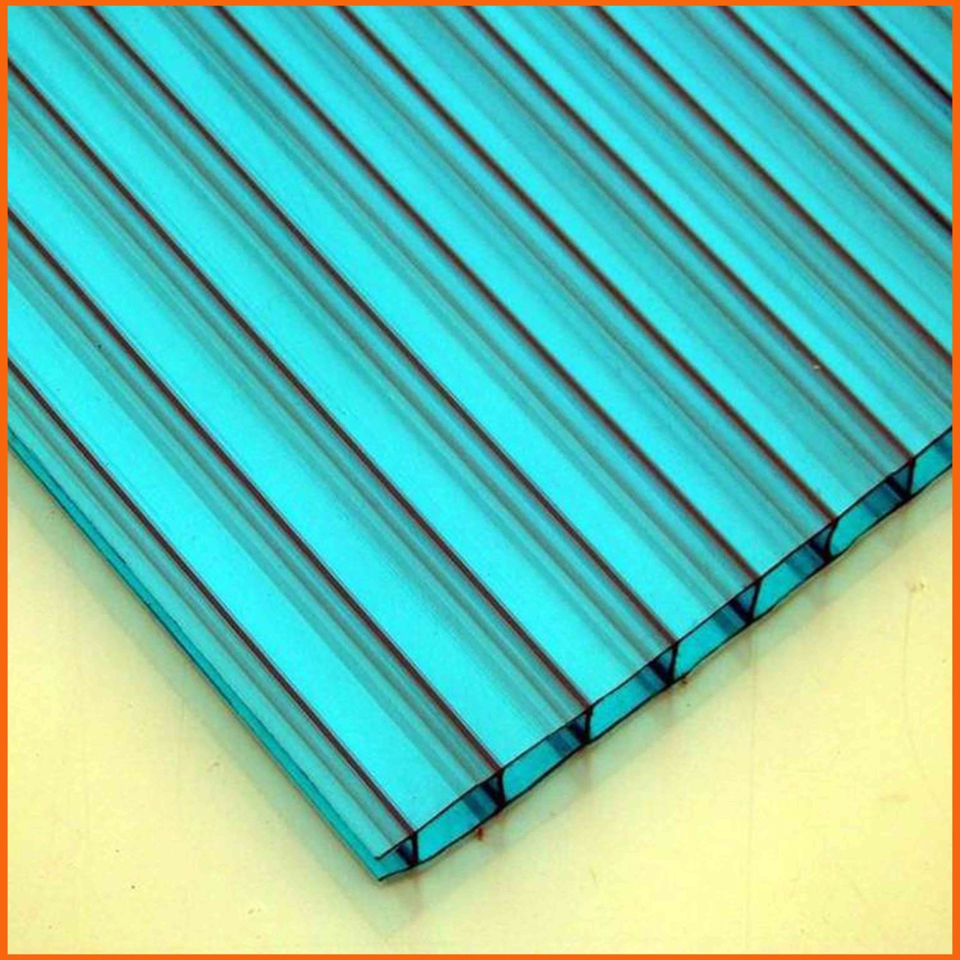 平凉卡布隆PC阳光板 8毫米双层阳光板 蓝色中空阳光板厂家价格