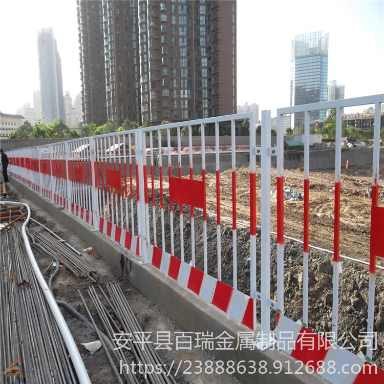 基坑护栏网 安平百瑞  工程安全临时临边围挡 防护栏 户外栏杆 桥面临边护栏