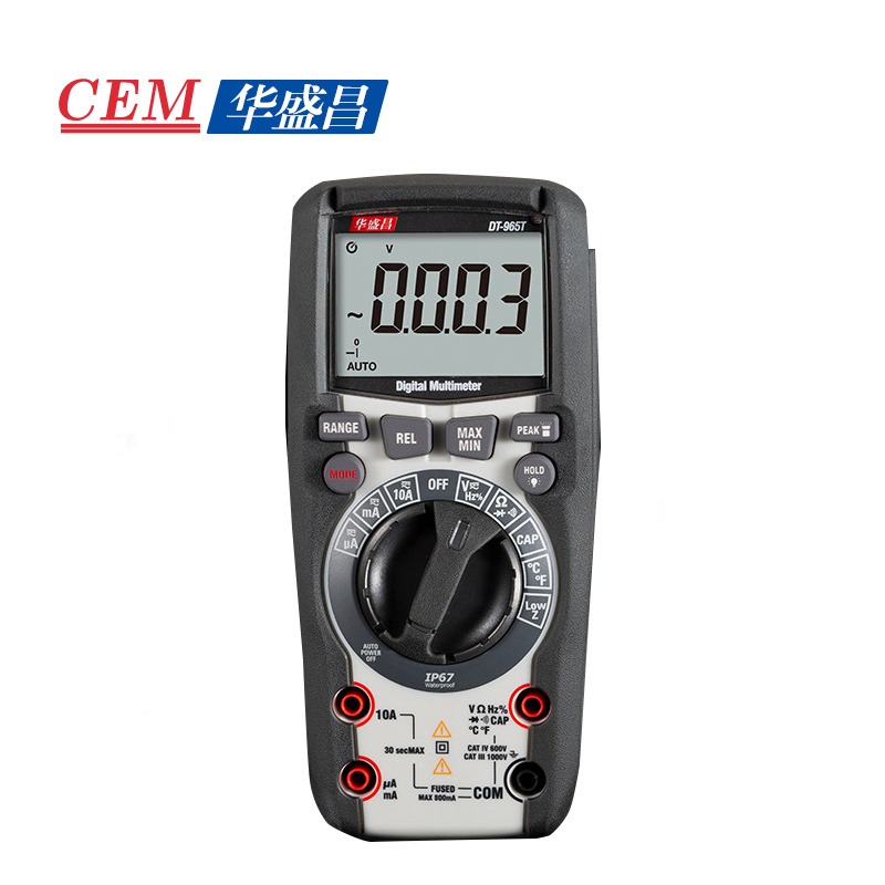 CEM华盛昌工业级真有效值万用表全自动量程电压电流测量DT-965 DT-965T  DT-965BT