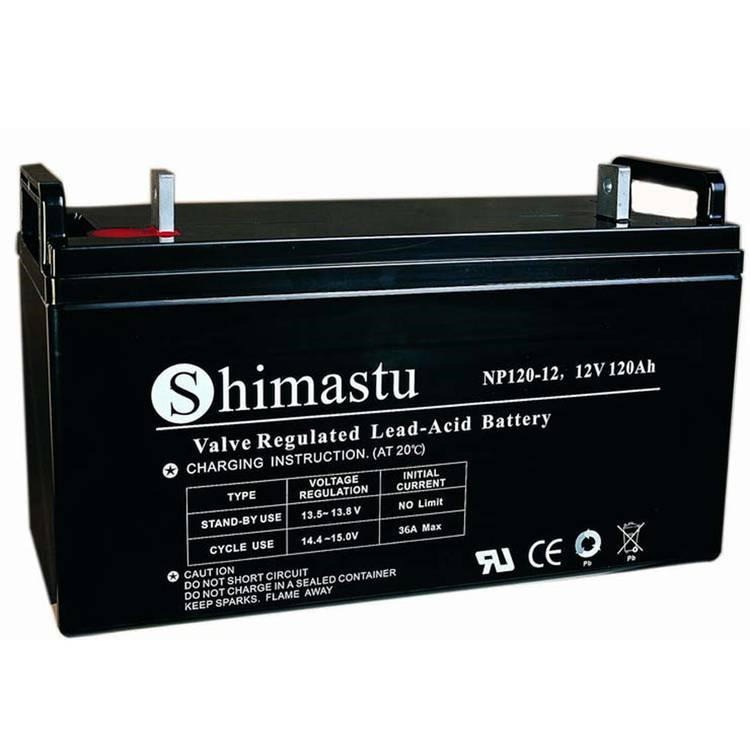 Shimastu蓄电池NP120-12铅酸蓄电池 12V120AH直流屏 机房 UPS电源配套