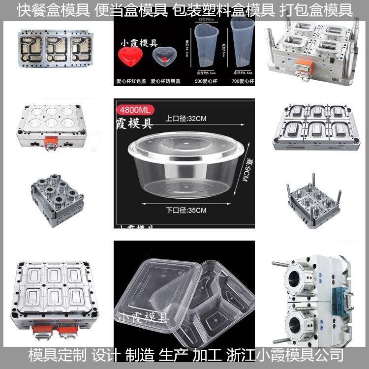 中国注塑模具厂一出八一次性餐盒模具图片