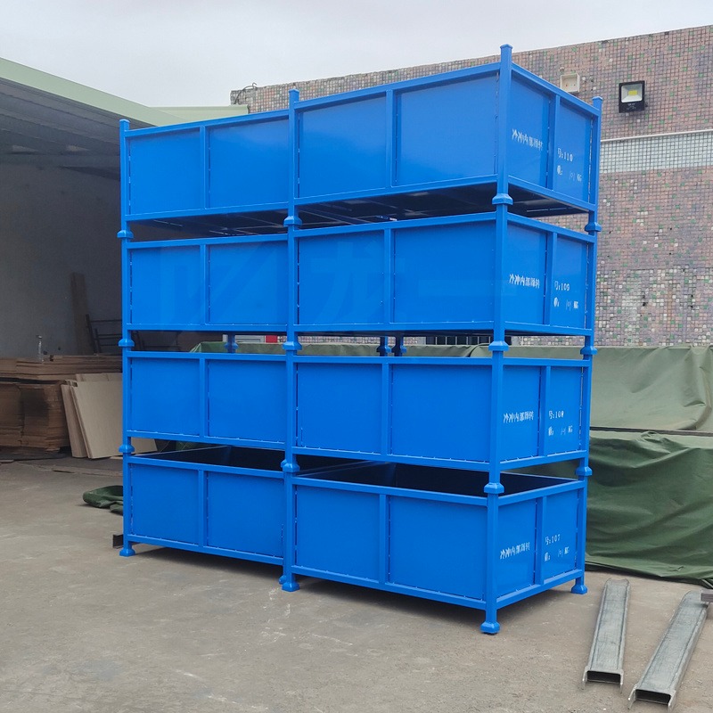 广州供应商龙一铁质周转箱金属可堆叠储物箱
