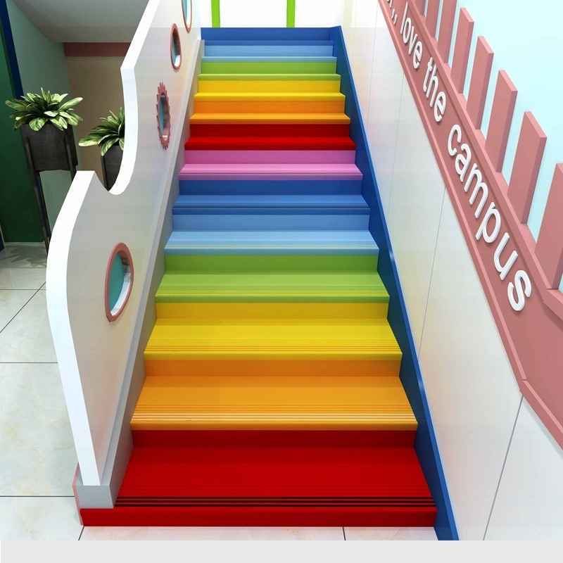 广南PVC楼梯踏步 加厚楼梯踏步 防滑耐磨PVC楼梯踏步 耐污幼儿园楼梯踏步 办公楼整体踏步 学校耐磨楼梯踏步
