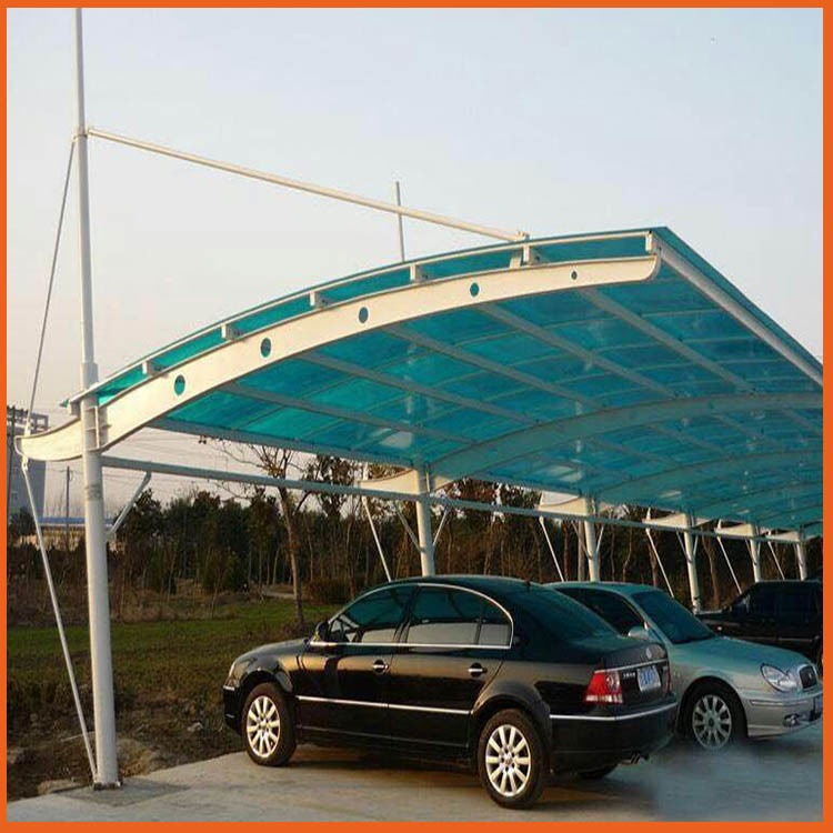 河北省PC中空阳光板 10毫米双层阳光板 蓝色停车棚PC阳光板厂家