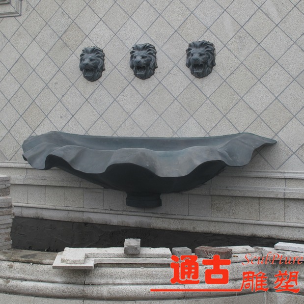 紫铜水钵、莲花水钵、铜水景雕塑，上海通古雕塑制作