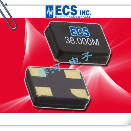 ECS-270-20-30B-TR编码说明 ECS-100-20-30B-TR四脚贴片晶振 ECS石英晶体图片