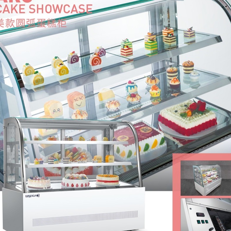 美厨商用蛋糕柜 MK-18-J美款圆弧蛋糕柜 烘焙店蛋糕展示柜 1.8米蛋糕冷藏保鲜柜