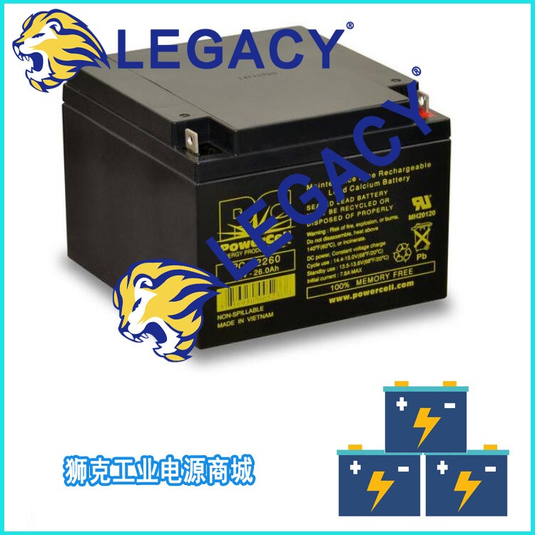 英国POWERCELL蓄电池PC12360 12V36AH精密仪器仪表 UPS/EPS电源用