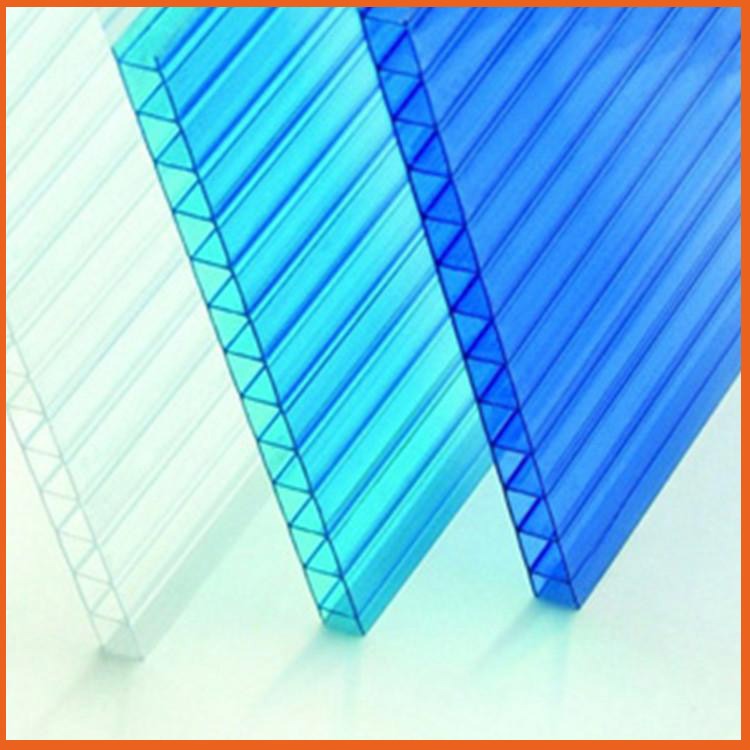 齐齐哈尔10毫米阳光板 双层空心阳光板 蓝色卡布隆PC阳光板价格