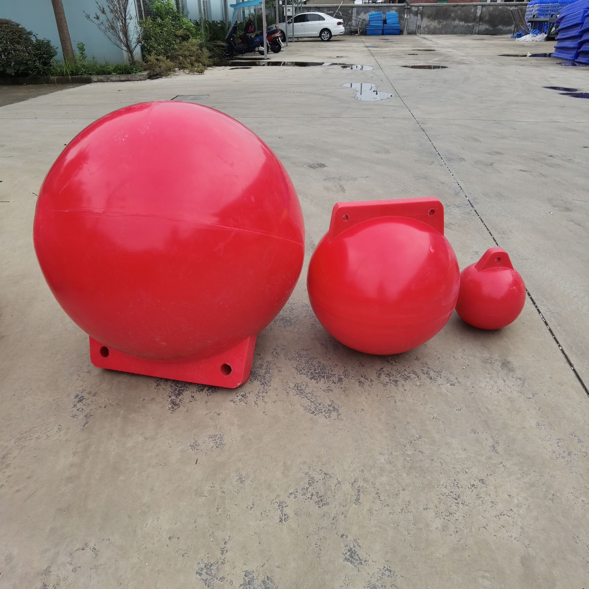 瑞通厂家生产FQ-1000mm水面警示浮球标供应 可加装太阳能灯景区隔离pe浮标规格