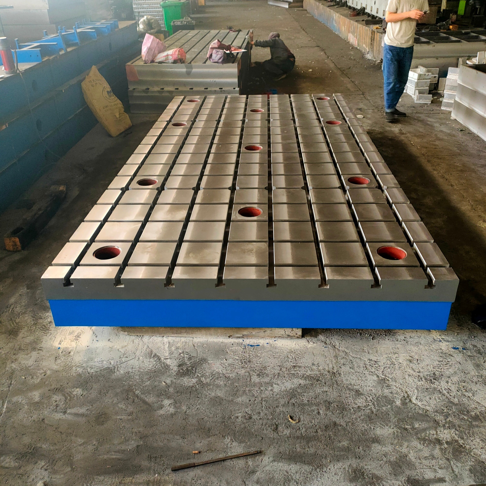 铸铁压力机平台 钢板测量划线工作台 装配钳工焊接平板