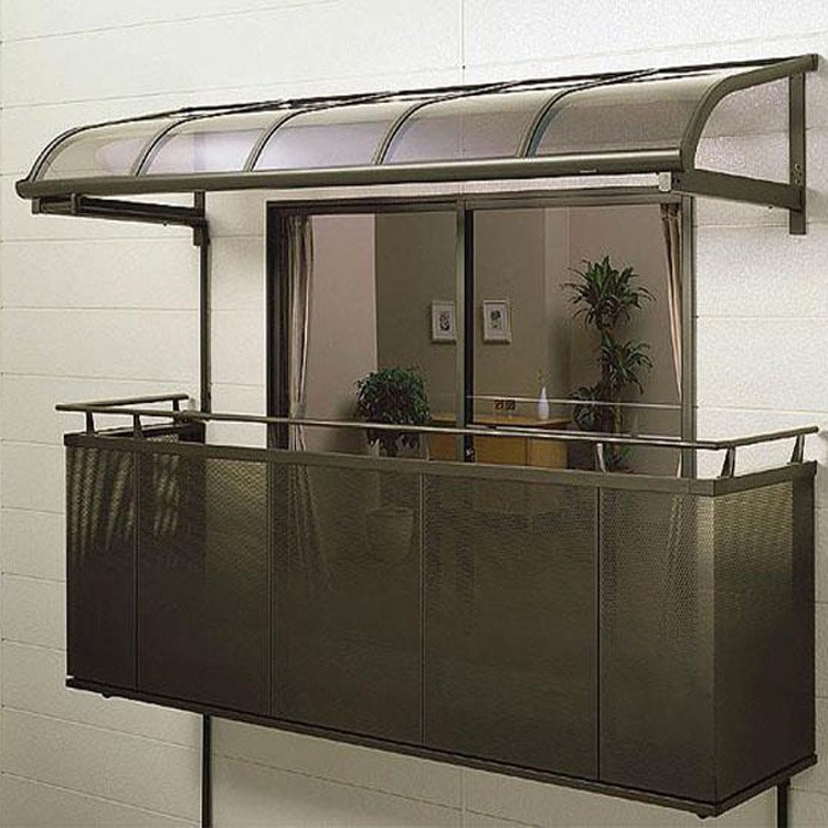 铝合雨棚厂家 定做家用户外遮阳棚 耐力板雨搭门上遮雨棚 露台棚 售后无忧图片