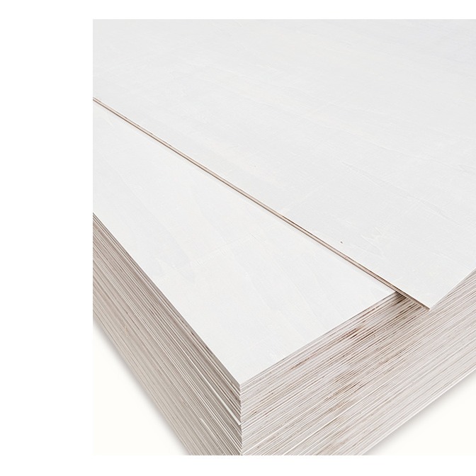 18mm双面漂白杨木二次成型纯白面胶合板包装板展览板出口板