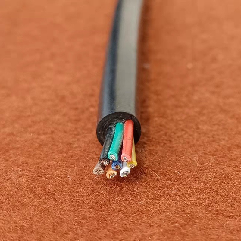 杭州8芯AVVR8×0.2纯铜颜色区分黑色控制电缆