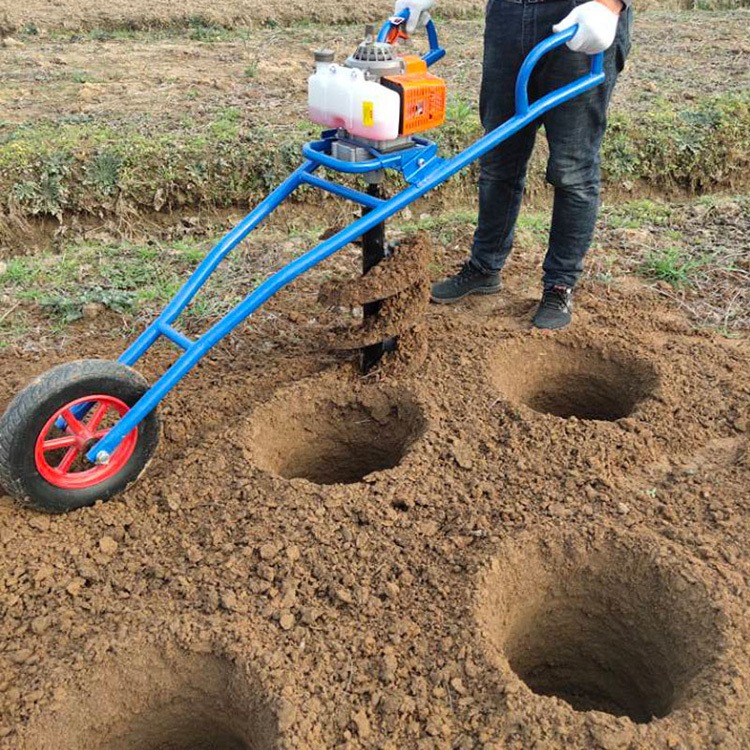 单人操作 四冲程挖坑机 植树机可挖50直径坑