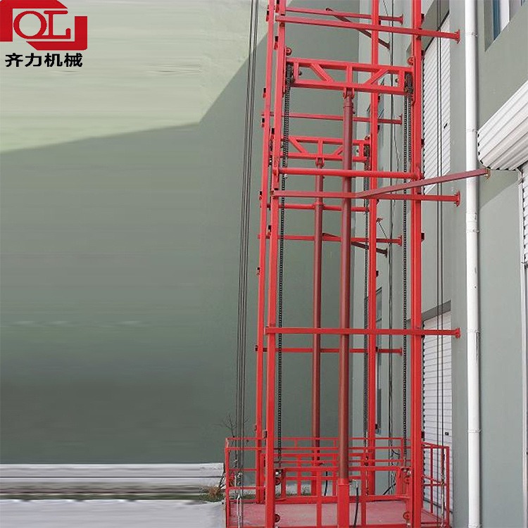 齐力供应导轨式货梯 湖南工厂简易无机房电梯 导轨式升降机 安装维护图片