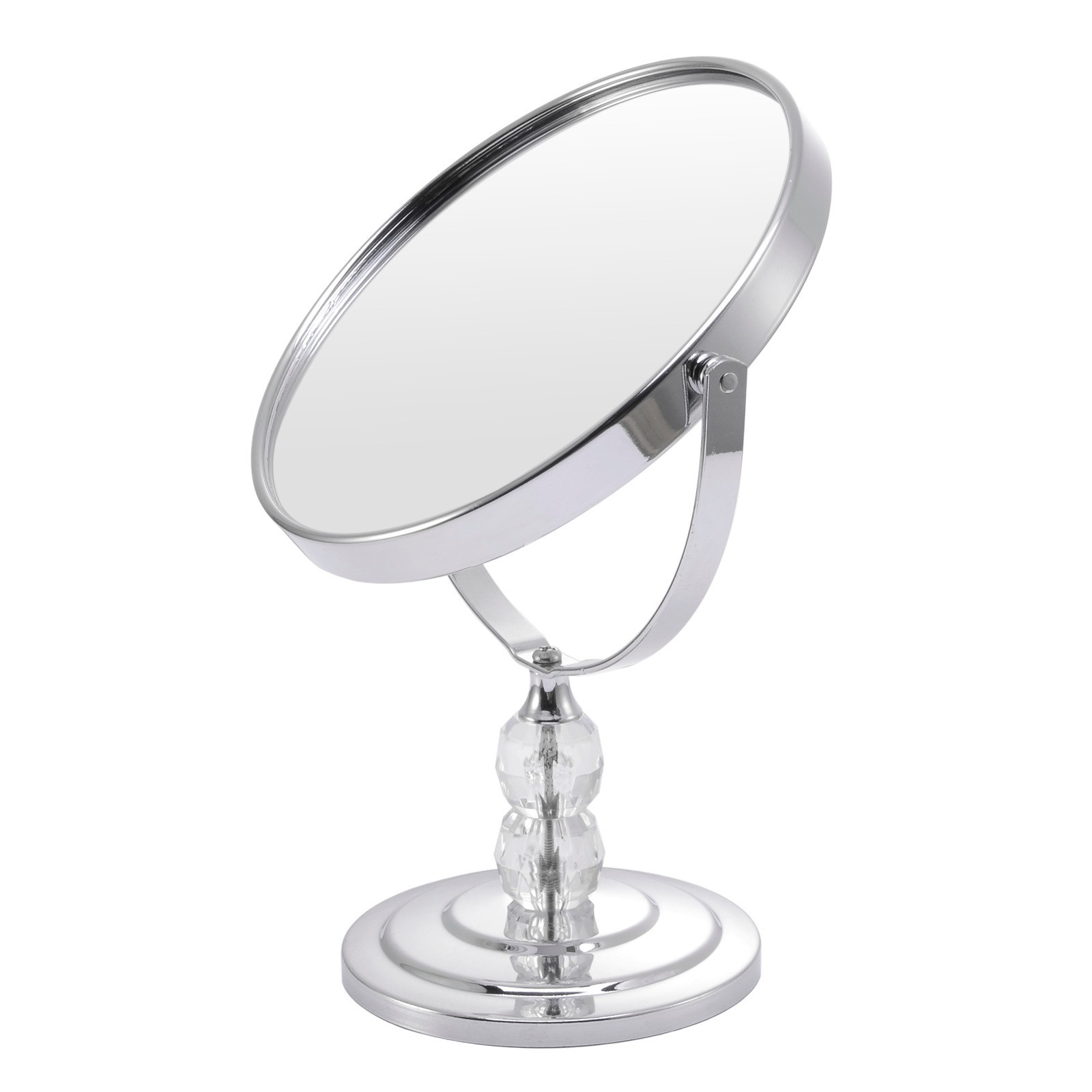 台式金属镜子桌面1:2放大功能梳妆镜双面可旋转美容化妆镜厂家定做