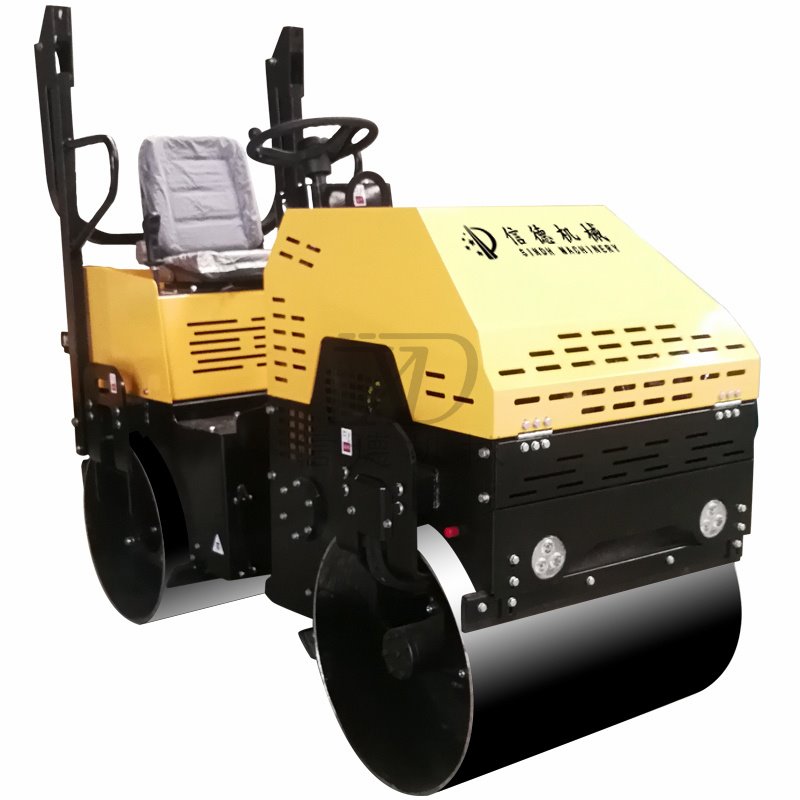 选用手扶推式3吨草坪道路碾压小型压路机可用水泥路道路回填土沥青压实机价格 XD-600 信德