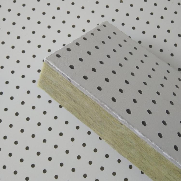 硅酸钙吸音板 穿孔复合吸音板 运动场吊顶装饰吸音用降噪岩棉天花板 巨拓