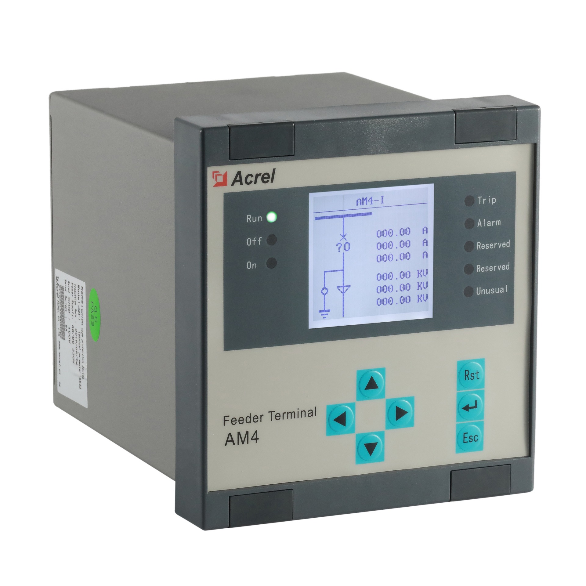 供应用于PT监测场合电压型微机保护装置AM4-U1过电压告警带1路RS232通讯接口安科瑞包邮图片