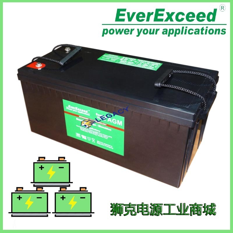 英国EverExceed 蓄电池12v200ah免维护电瓶