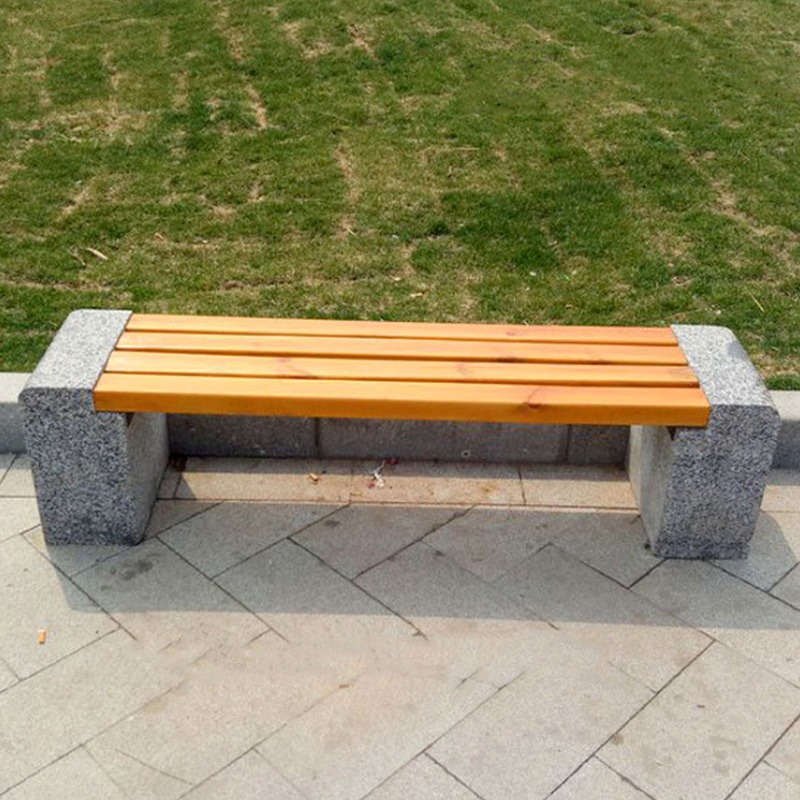 石雕坐凳 大理寺条椅 公园异形石头凳制作 泽业雕塑 防腐木石条凳