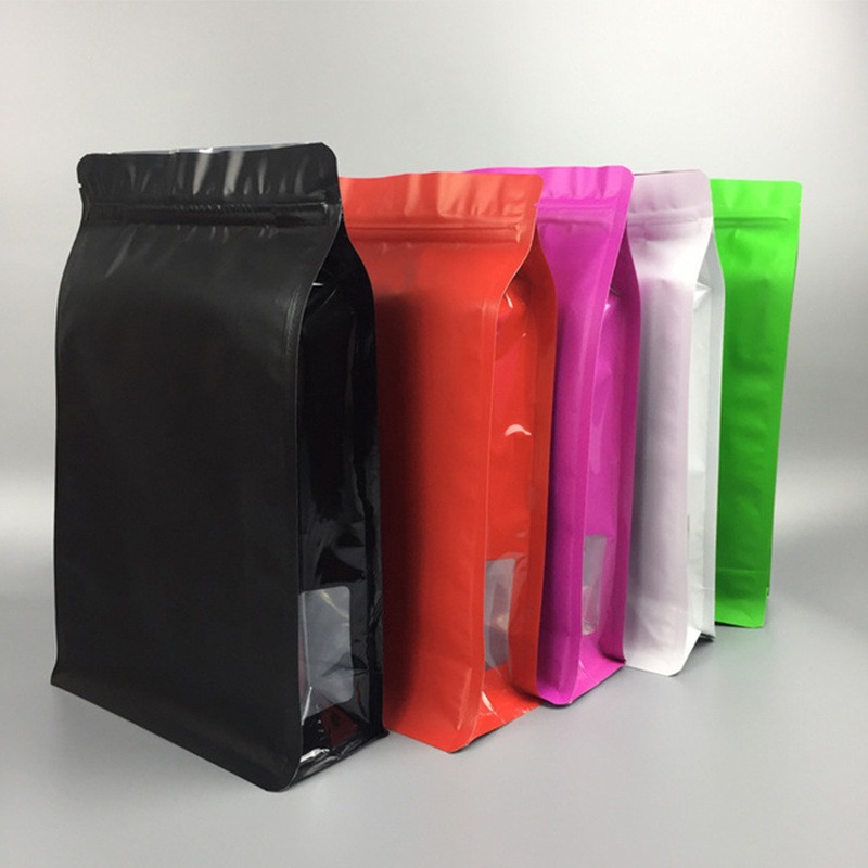 彩色八边封奶茶原料铝箔袋茶叶自立食品包装袋  定制