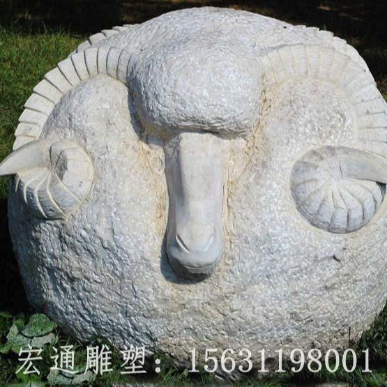 抽象羊驼石雕 大理石动物石雕厂家定制图片