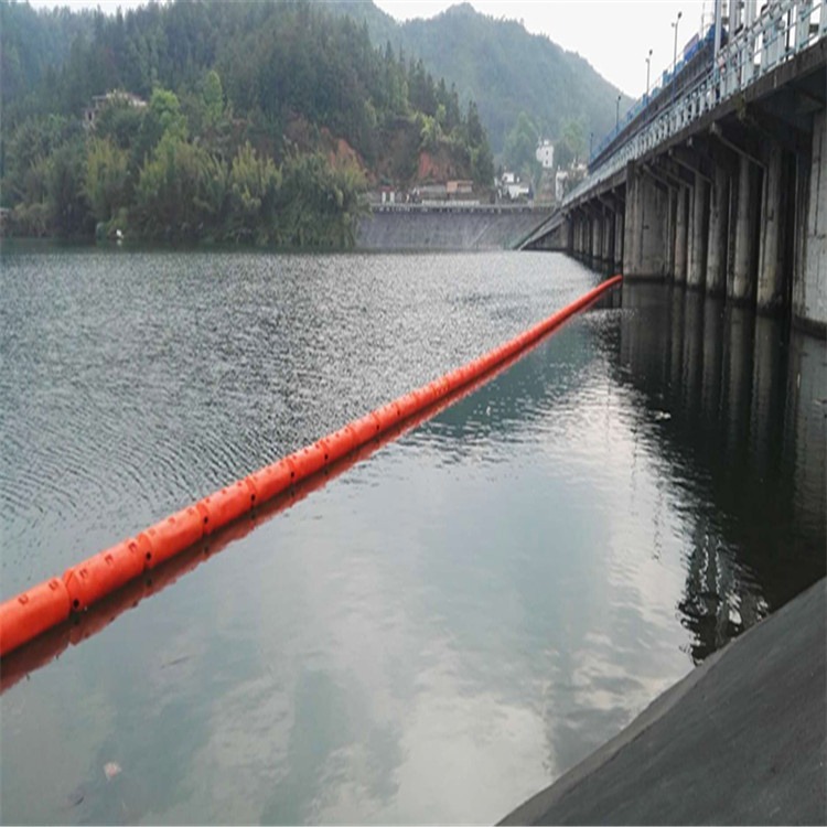 河道浮式拦污排水上塑料拦污浮筒生产厂家