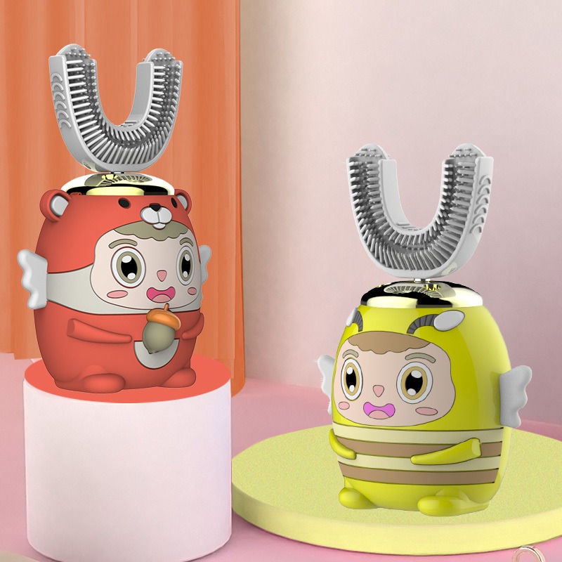 迈麦玛儿童牙刷u形电动2-8岁全自动 宝声波刷牙充电式mini羊