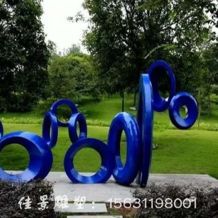 抽象泡泡雕塑圆环雕塑不锈钢雕塑厂家