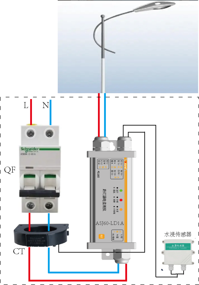 路灯漏电监测仪 安科瑞ASJ60-LD16A路灯配电箱漏电检测示例图5