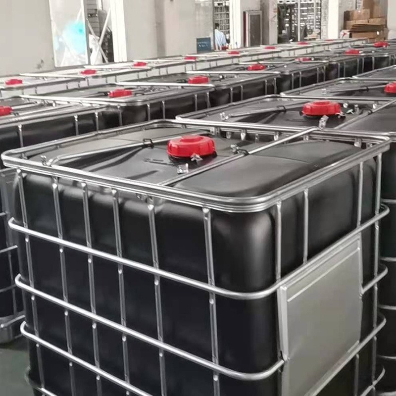 卡谱尔全新黑色化工桶 1000升水容量吨桶 避光型塑料吨桶 存储运输桶