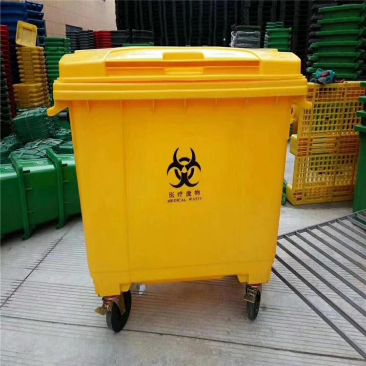 双琪 无盖塑料垃圾桶 医用垃圾桶厂家 带盖120L医用垃圾桶