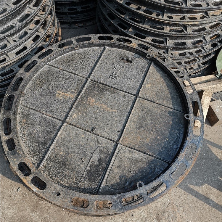 防护型井盖 600*700 工厂排水沟常用 C250承重15吨 涪陵地下式消火栓铸铁盖板