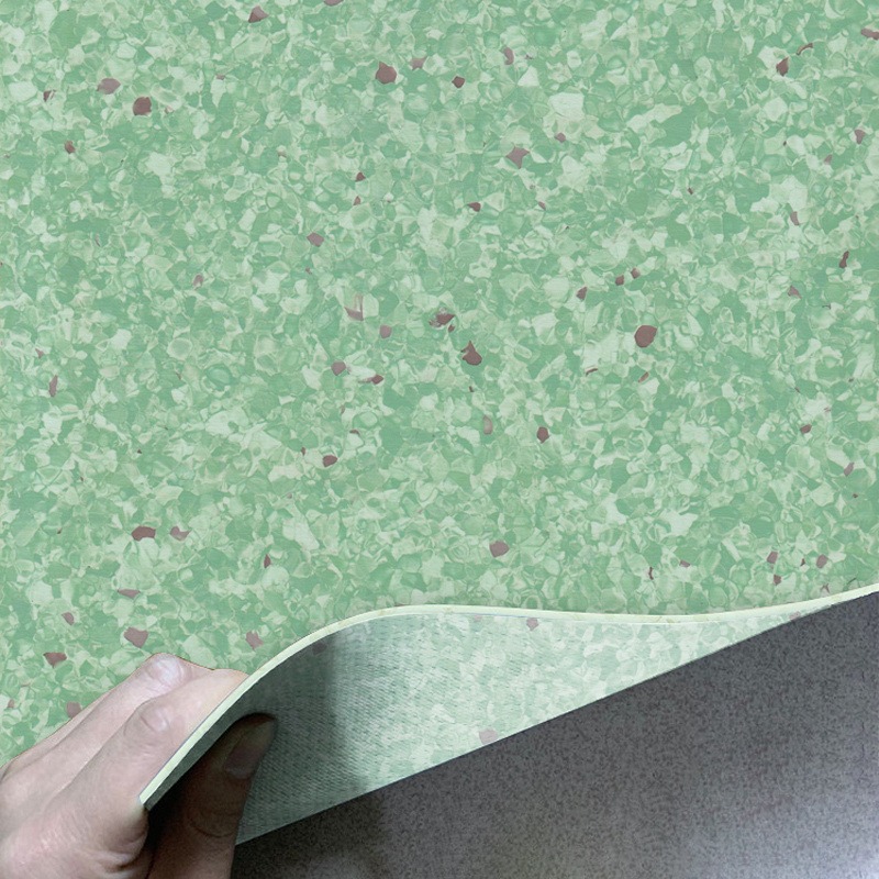 医院pvc塑胶地板 加厚耐用抗典塑胶递交卷材 防滑PVC地胶地板革图片