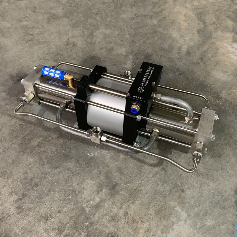 欣诺厂家销售气动气体增压器氦气增压泵 高压无泄漏 DTT系列