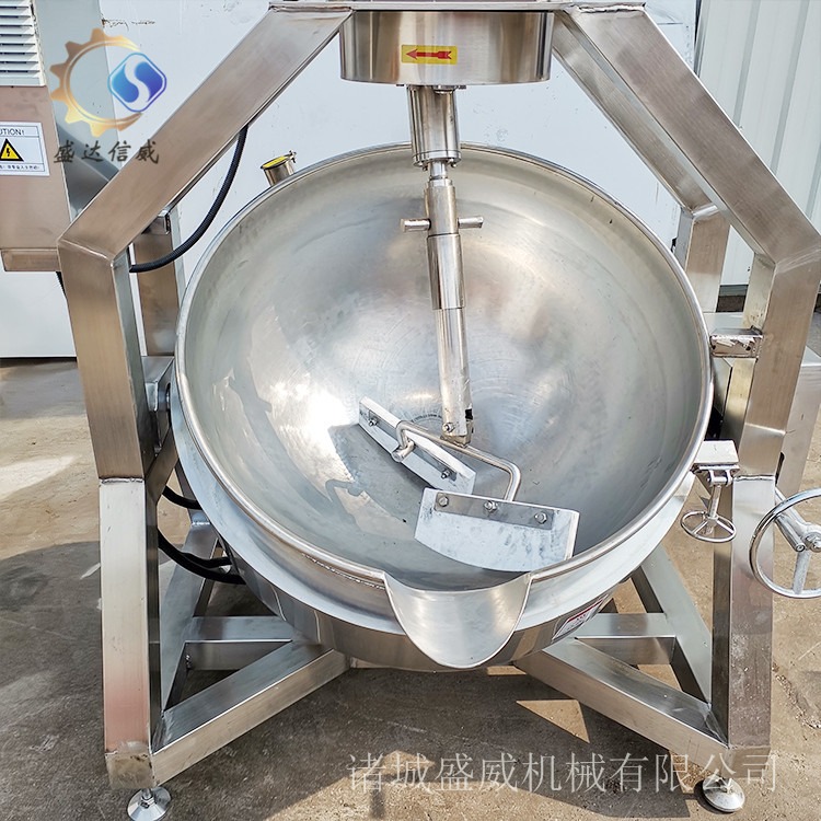 炒鸡蛋的机器 辣子鸡丁电磁炒锅 复合调味料搅拌炒锅 盛威机械图片