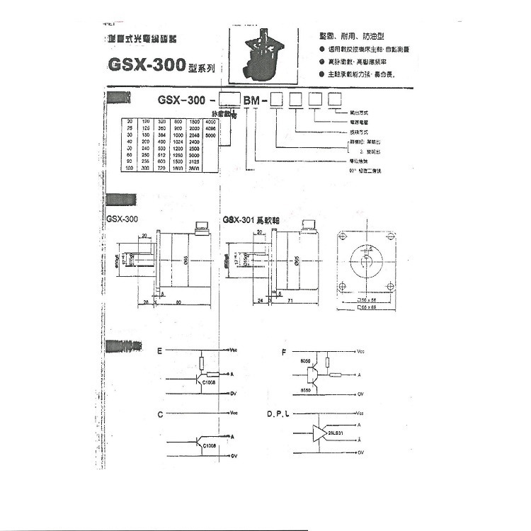 光电编码器 型号:GSX-300-100BM-C15C 库号：M181297图片