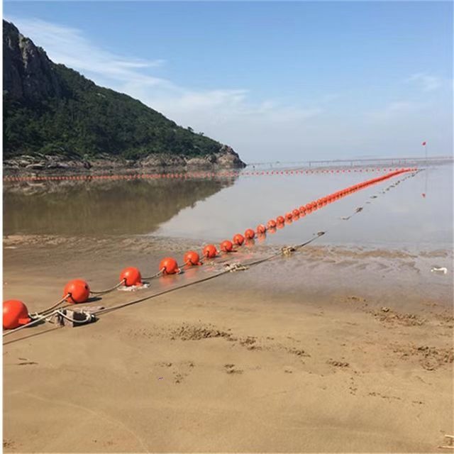EPS发泡填充警示浮球 穿绳串联沙滩警戒线围栏塑料浮球