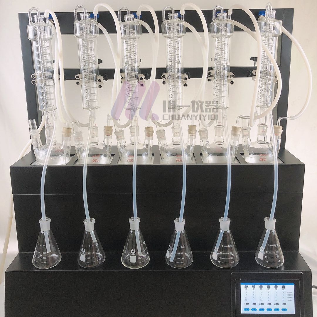 6位独立控制氟化物蒸馏仪CY-FZL6A自动补水挥发酚蒸馏仪