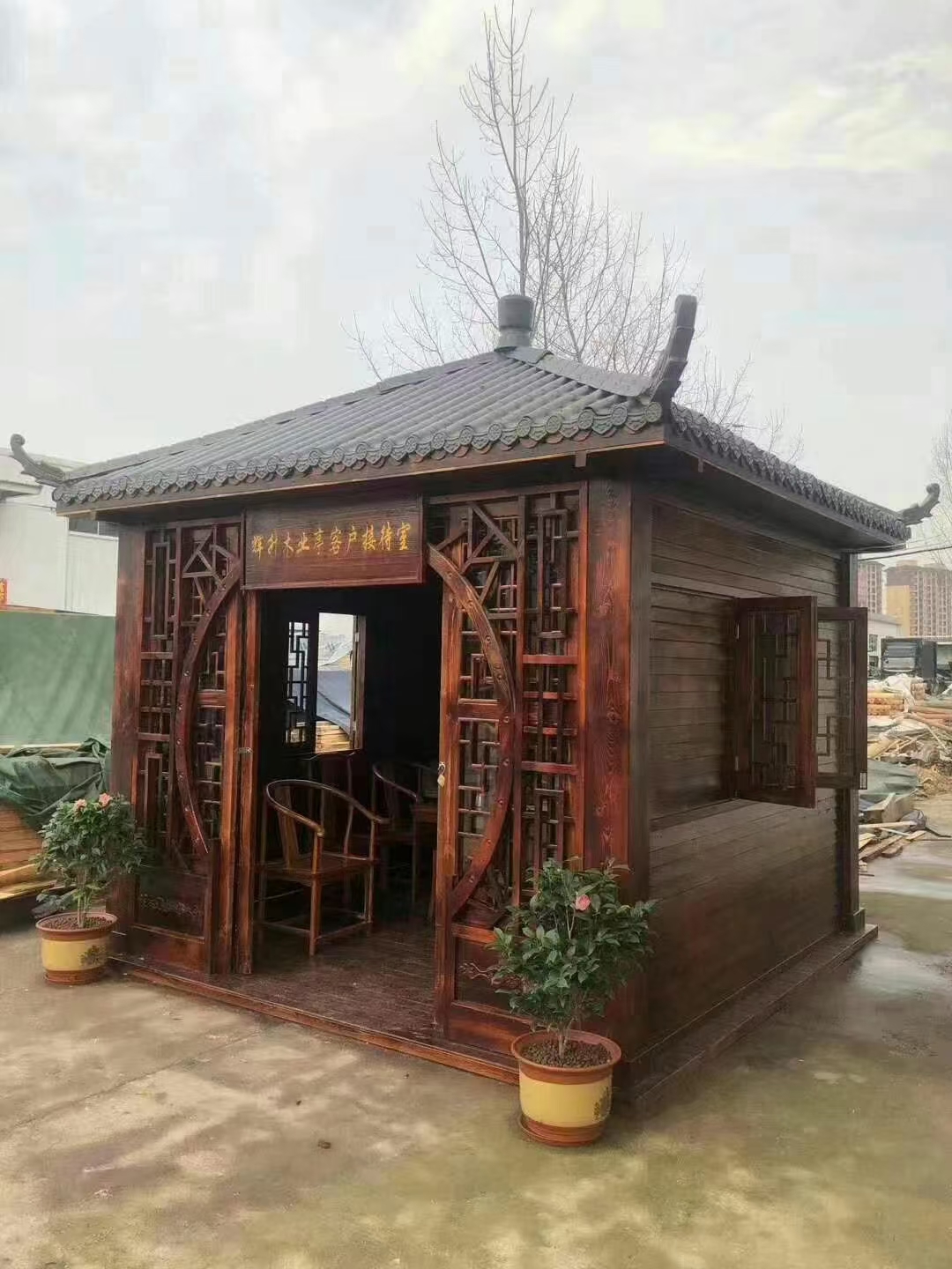 四川菠萝格木质售卖屋 休闲屋 碳化木屋木雅  设计生产