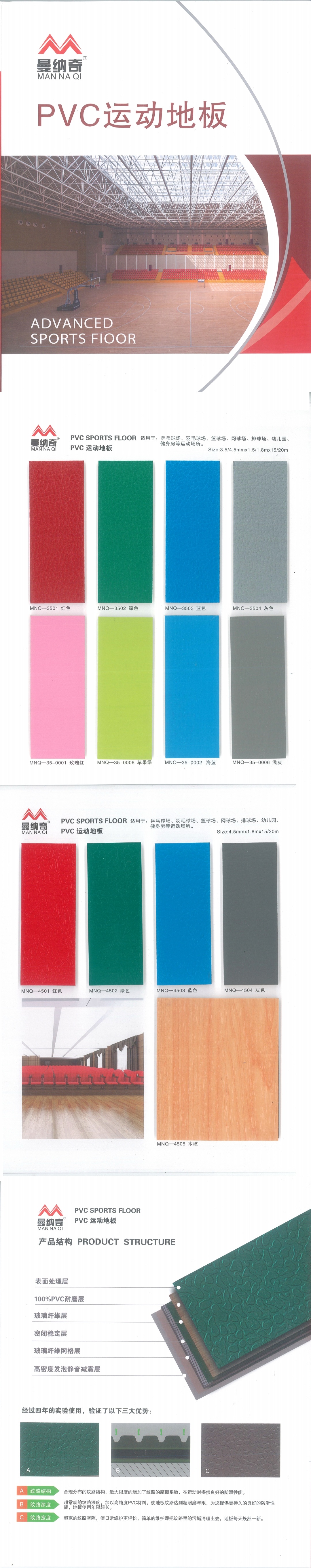 pvc塑胶地板曼纳奇品牌，pvc地板品牌-专业生产厂家示例图1