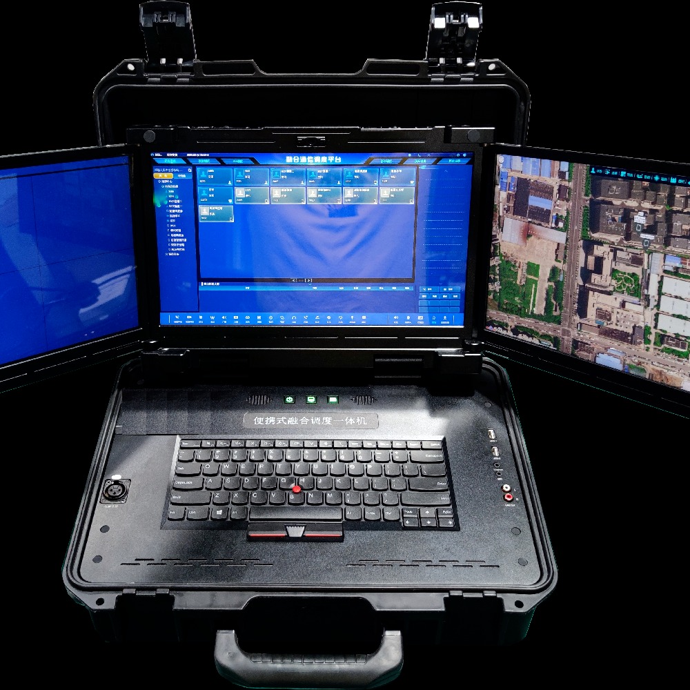 讯一科技 一体式融合通信指挥箱IFC-BX2300-I 三屏 高度集成化 高度便携化、抗震图片